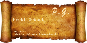 Prokl Gobert névjegykártya